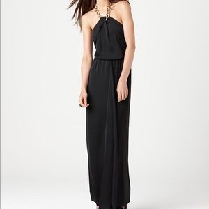 BCBG MAXAZRIA Edith Black Jewel Chain Dress